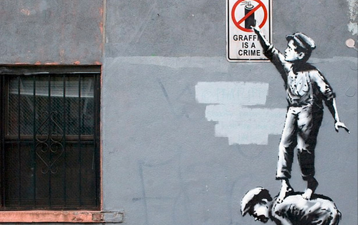 Banksy misteriotsua, aldarria arte bihurtzen duen kale apaintzailea