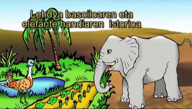 GAUR EZ DADO ESKOLARIK: Lehdya basoiloa eta elefantea