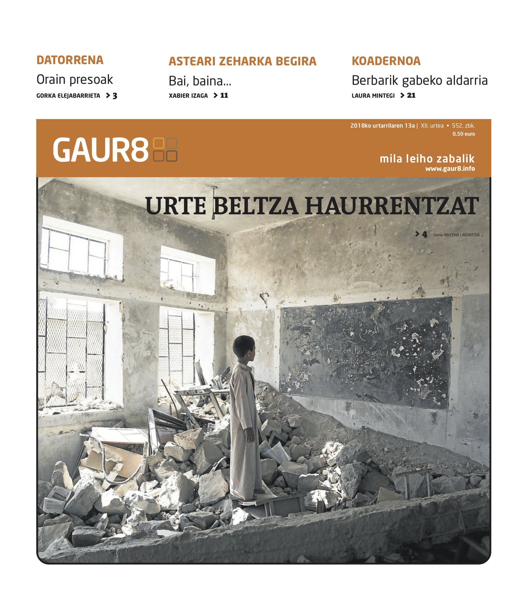 Gaur8-ren aurrerapena | Herrialde ezberdinetan dauden gatazketan haurrek bizi duten egoera, gurearbasoak.eus webgunea eta Proiektors proiektua