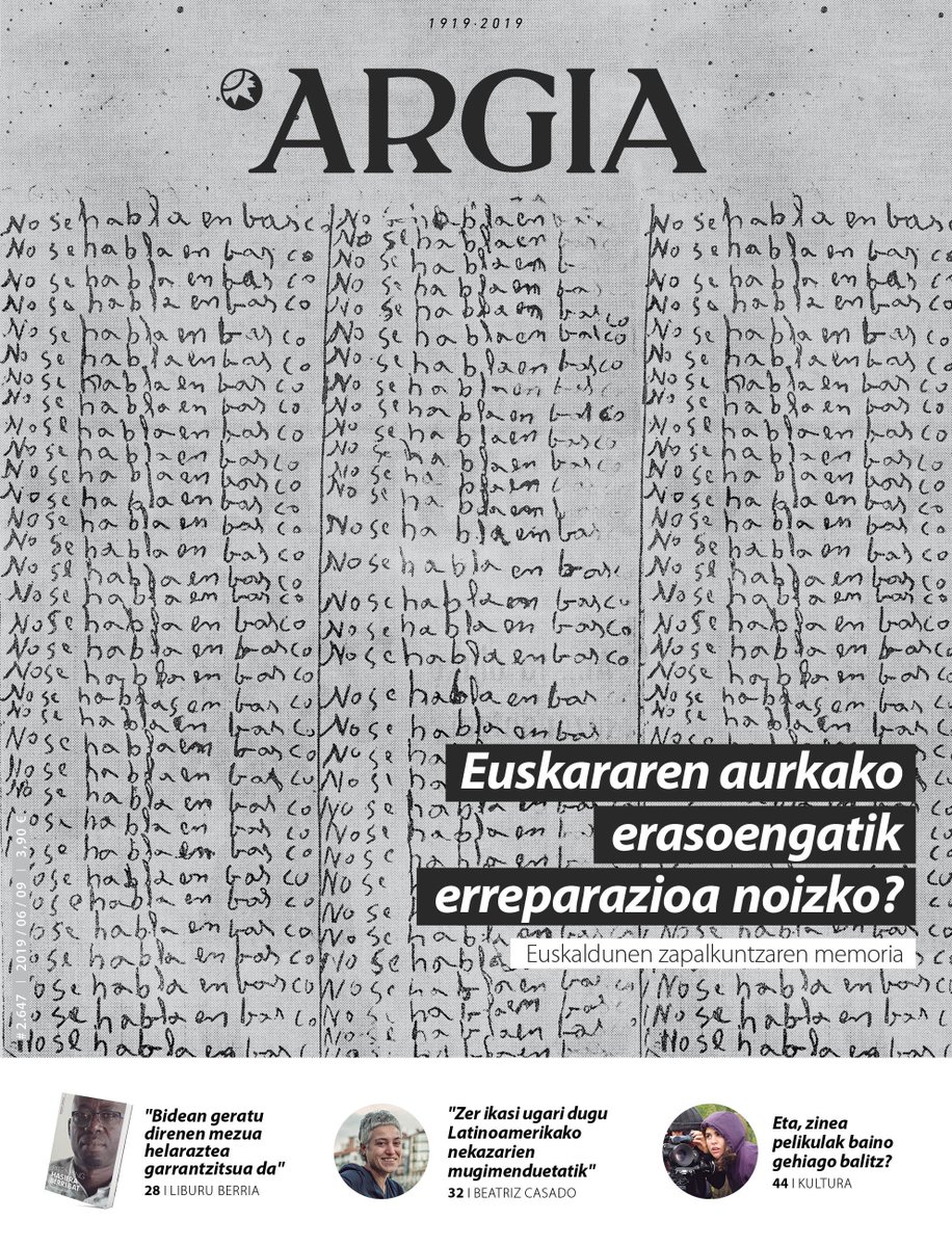 ARGIA AURRERAPENA | Euskaldunen aurkako erasoen memoria, “Hasiera berri bat” liburua, eta erraustegiaren aurka bere buruaz beste egiten saiatu denaren protesta