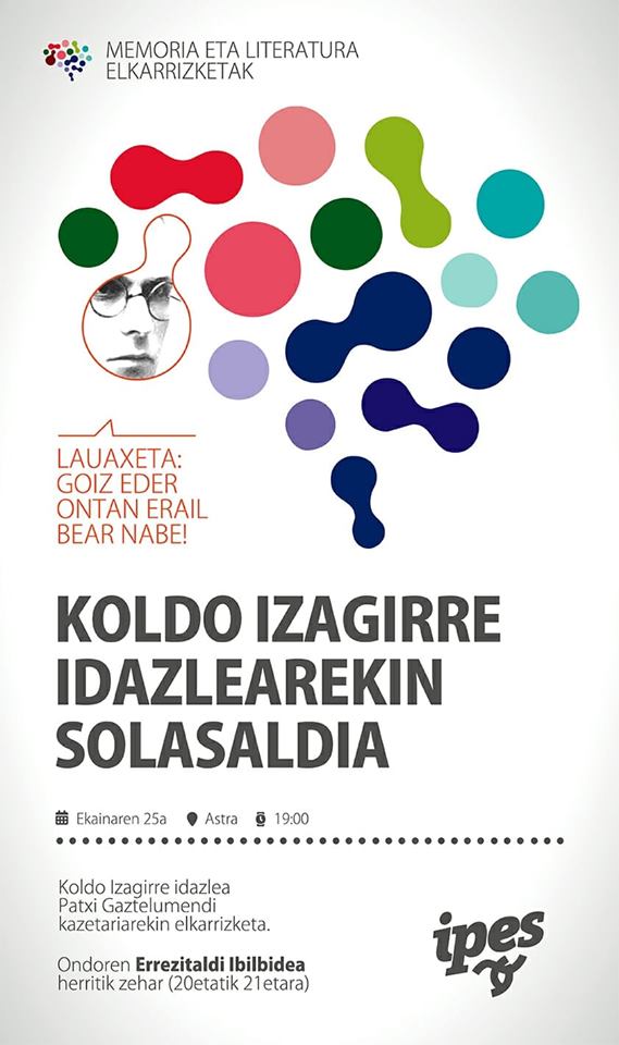 IRRATIEN TARTEA | Lauaxetaren fusilamenduaren 82. urteurrenean “Memoria eta literatura elkarrizketak” antolatu dituzte Gernikan