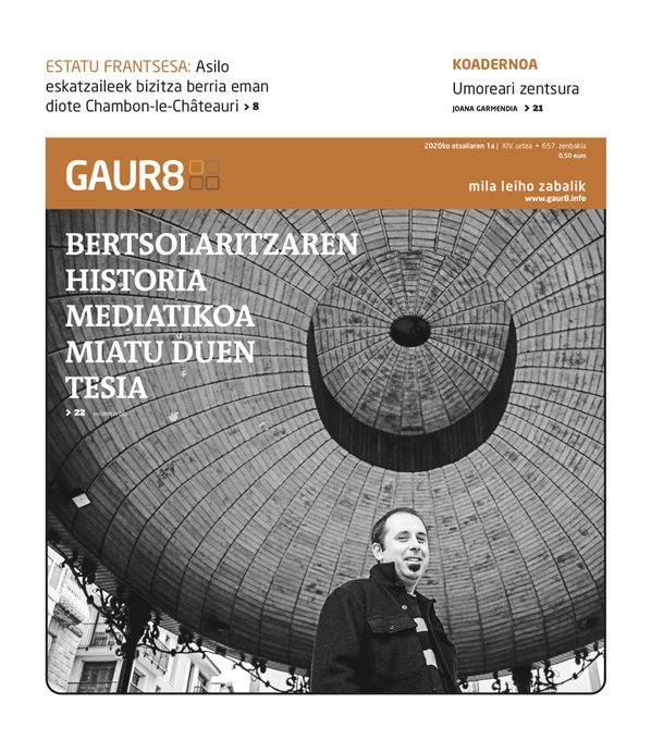 GAUR8 AURRERAPENA | Asilo eskatzaileak herri txikiei bizia emanez, Zanbranako adinekoen bizi kalitatea hobetzeko programa, eta bertsolaritzaren presentzia mediatikoa