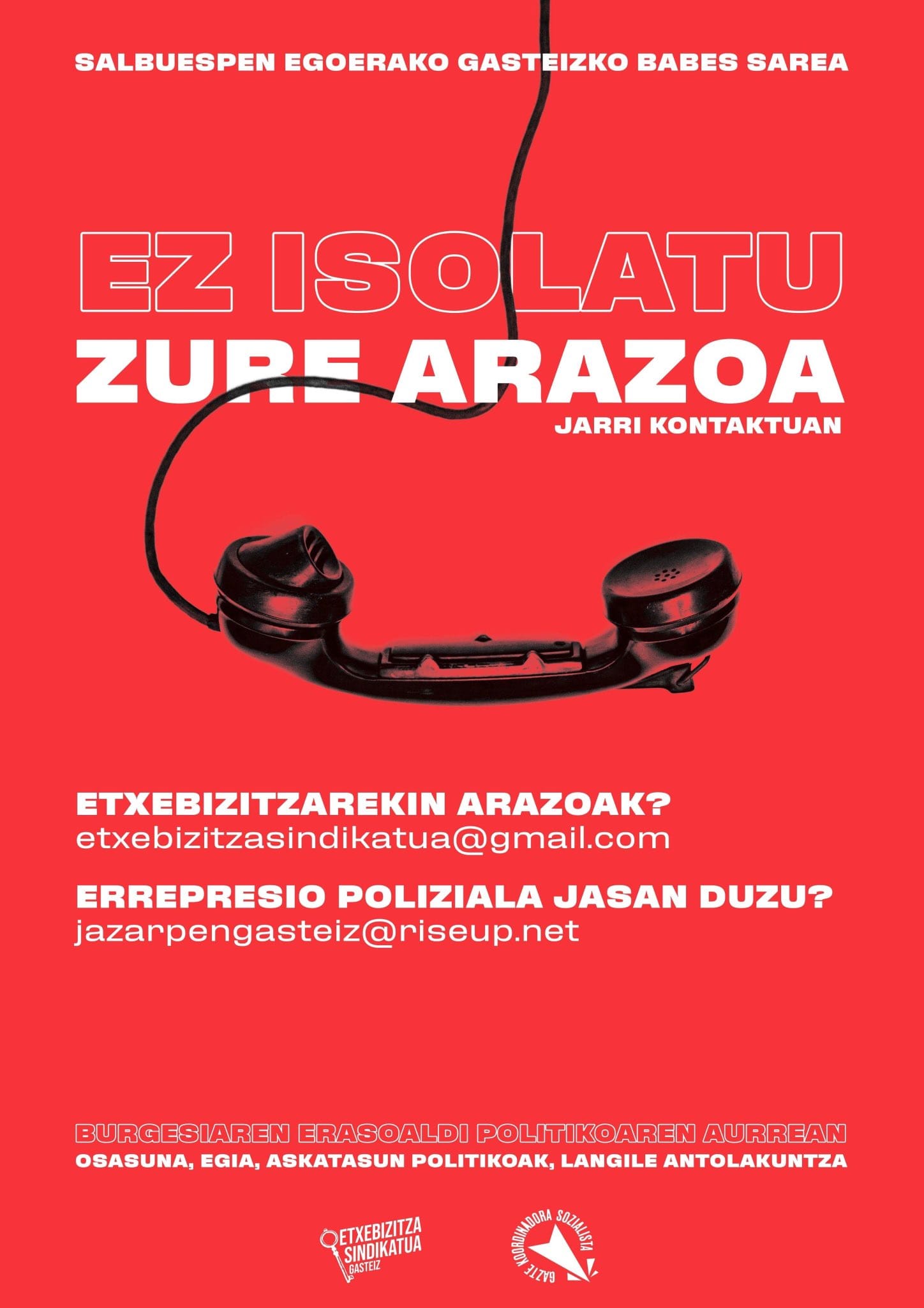 Foron (GKS Gasteiz): “Egoera honen ofentsiba izaera azpimarratu nahi dugu”