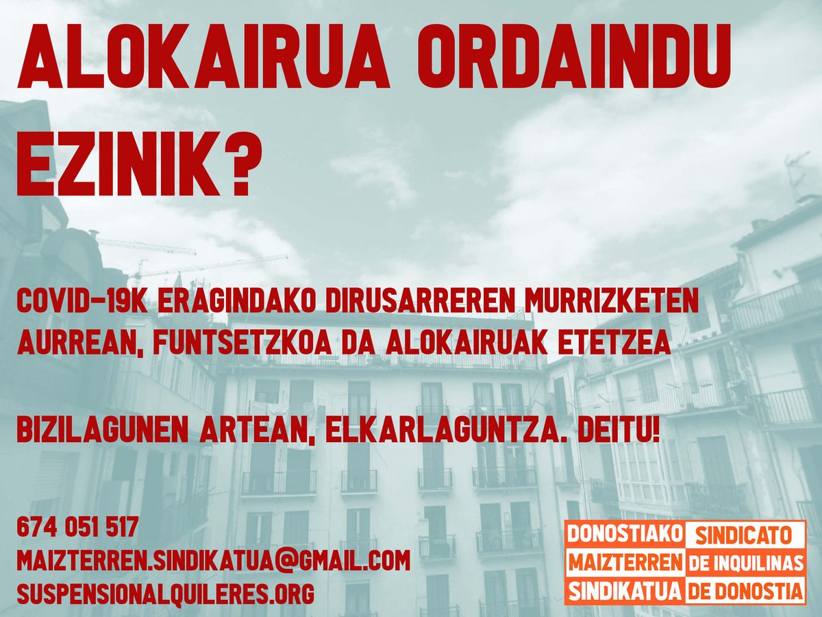 Luis Diaz (Donostiako Maizterren Sindikatua): “Ohitu gara gertukoak Donostiatik alde egin behar izatera”