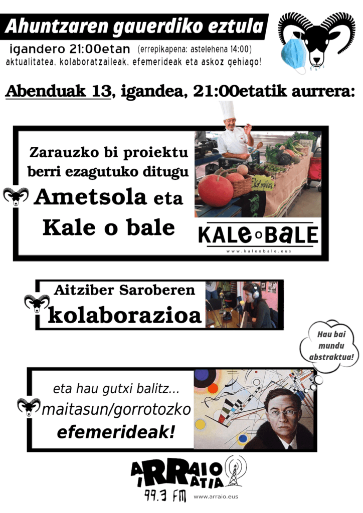 Ametsola, Kale o bale eta Aitziberren kolaborazioa igande honetan