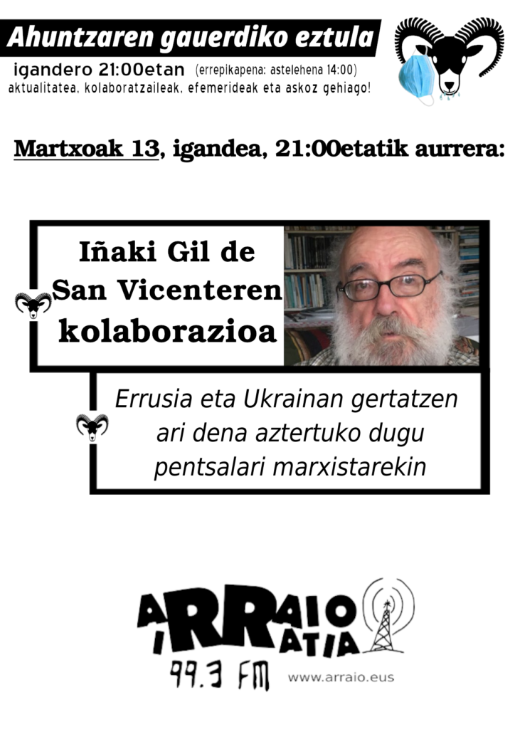 Ukraina eta Errusiaren arteko gatazka Iñaki Gil de San Vicenterekin