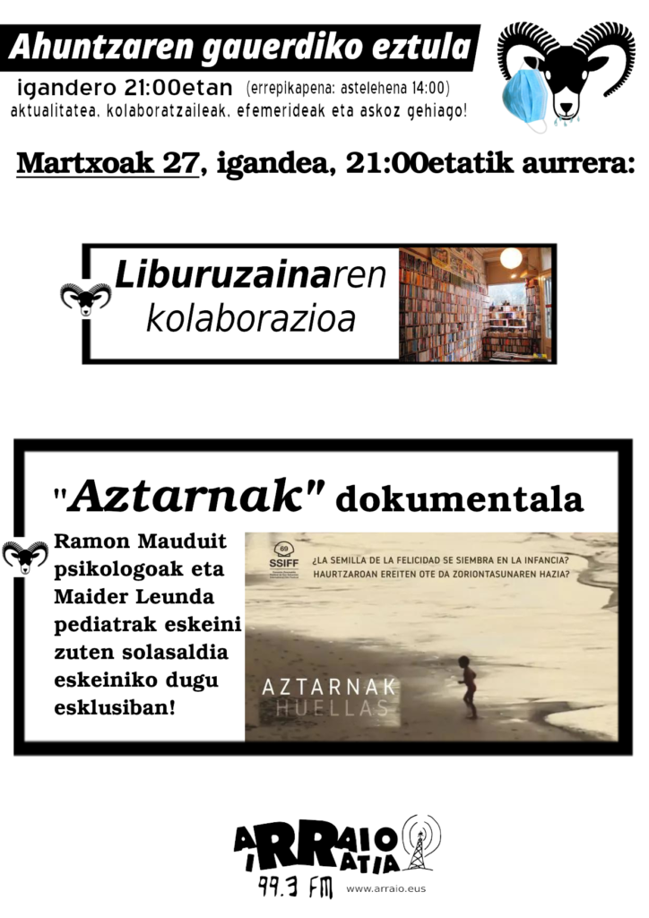 Liburuzaina eta “Aztarnak” dokumentalaren solasaldia