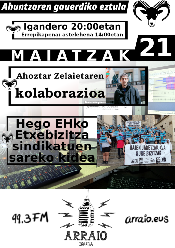 Etxebizitza sindikatuen sarea eta Ahoztarren kolaborazioa