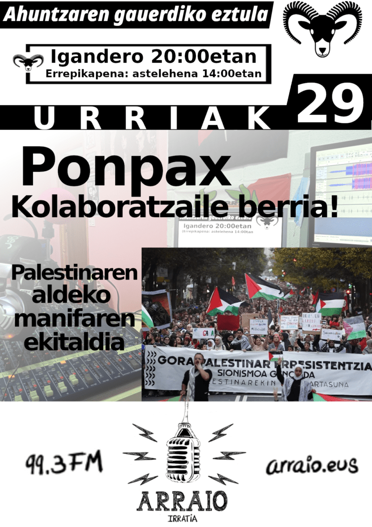 Ponpax kolaboratzaile berria eta Palestina