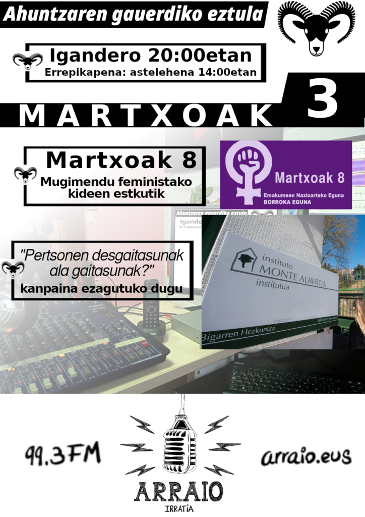 Martxoak 8 eta “Pertsonen desgaitasunak ala gaitasunak?” kanpaina