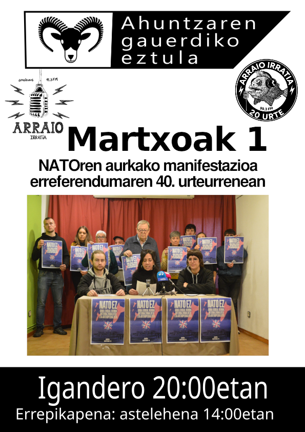 NATOren aurkako manifa erreferendumaren 40. urtemugan