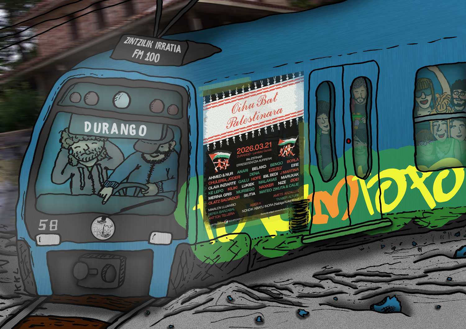 Topa in Topo #58 Durango, Oihu Bat Palestinara!