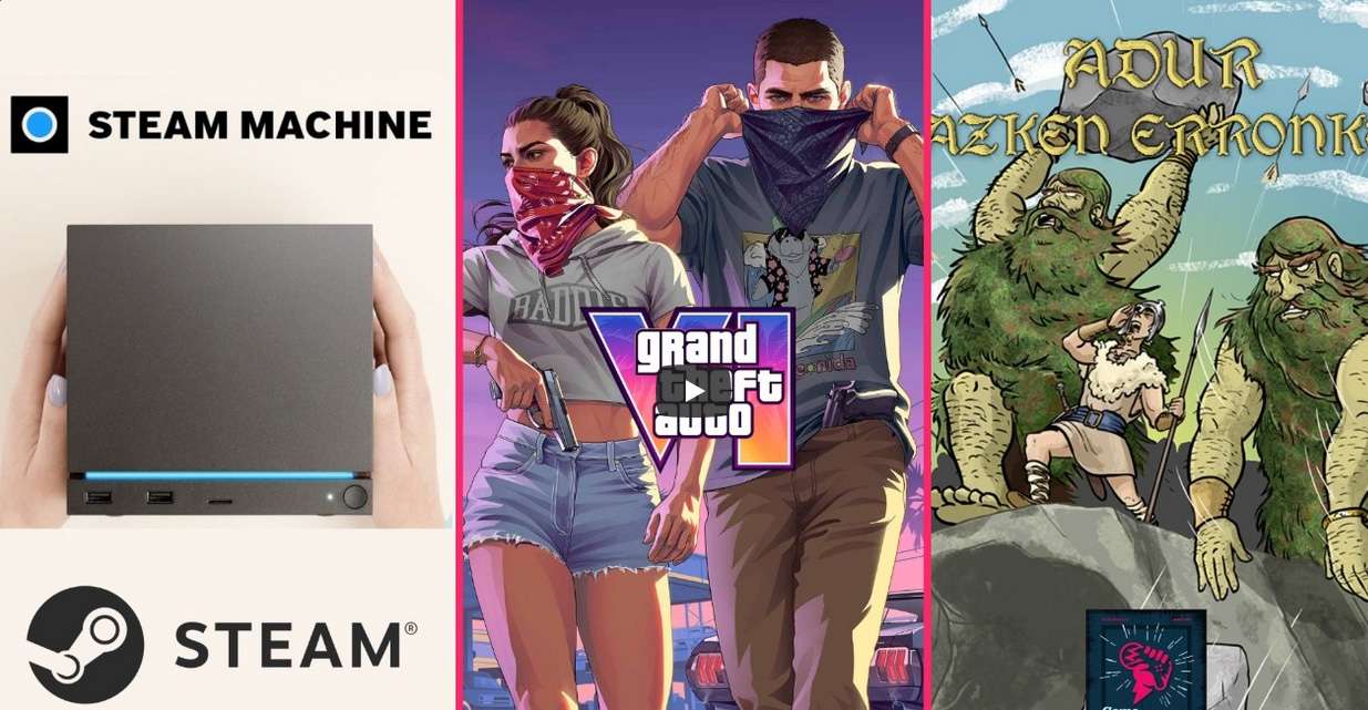 GTA VIren lehen jokagarritasun bideoa ikusita, Steam Machine gailua esku artean daukagu